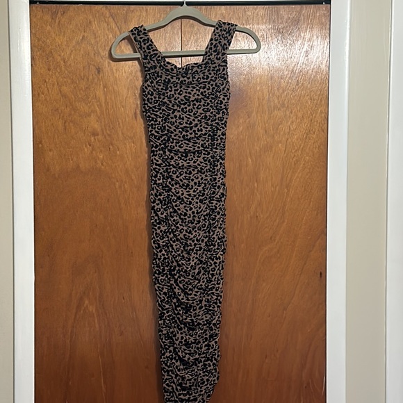 Tabitha Midi Dress in Tan Leopard - Picture 6 of 9